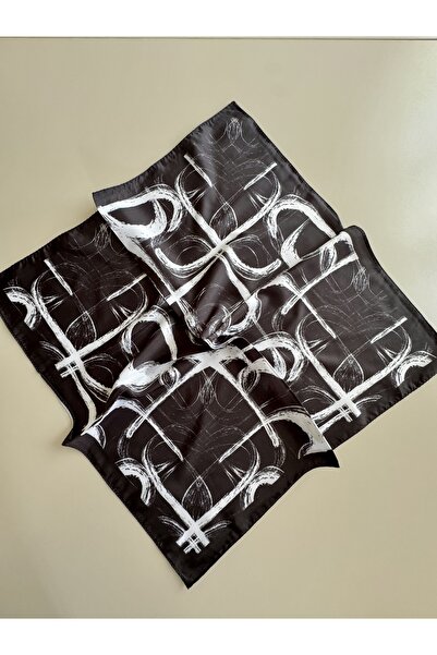 LUXSTONE وشاح باندانا باللونين الأسود والأبيض