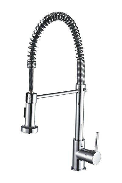 Dime Pull-Out Kitchen Mixer with Durable and Modern Chrome Design