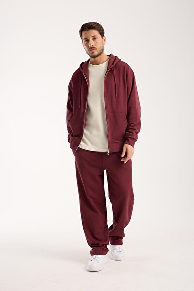Store %100 Pamuk Erkek Oversize Kapüşonlu Sweatshirt ve Eşofman Altı (Takım)