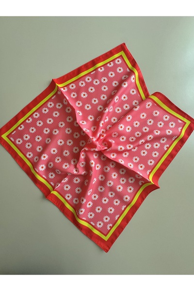 LUXSTONE Φουλάρι μπαντάνα με ροζ λουλούδια