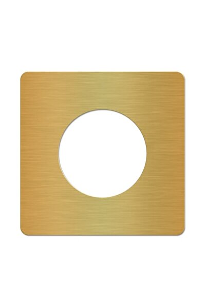 OEM Decorative Switch Frame in ABS, 13x13 cm, Brushed Gold, Adhesive