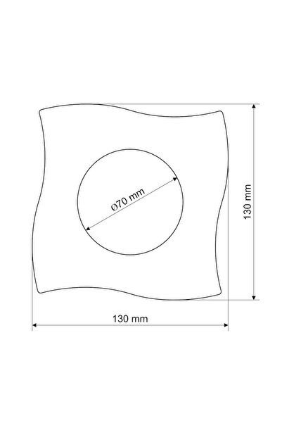 OEM Ramă decorativă pentru întrerupător din ABS, 13x13 cm, argintiu mat, autoadezivă