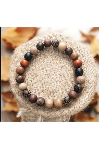 İnan Tesbih سوار من الخشب الطبيعي المختلط مع خيط مرن