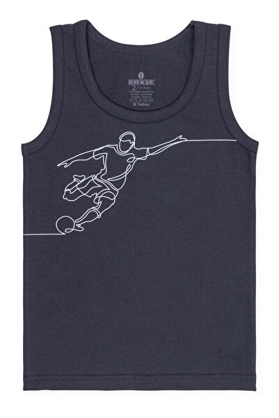 BAYKAR Boys' Cotton Crew Neck Printed Tank Top T-Shirt 3-Pack 2518 Colorful