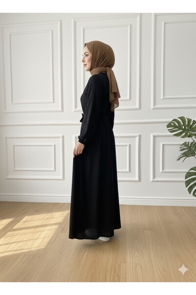 MERVERA Muslin Buttoned Ferace Dress