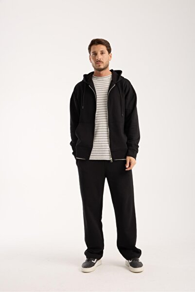 Store %100 Pamuk Erkek Oversize Kapüşonlu Sweatshirt ve Eşofman Altı (Takım)