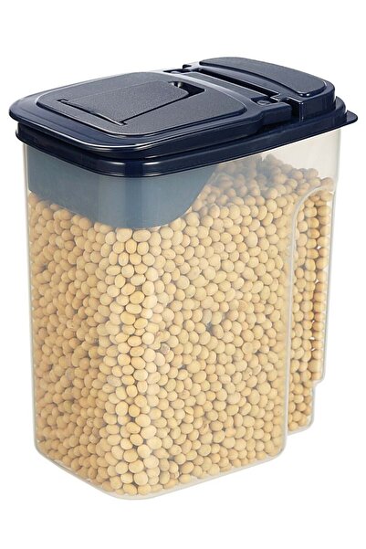 Felli Durable Plastic Food Storage Container Clear and Black 4000ml