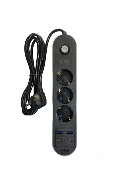 Ars 3 Lu 2mtakım Kormalı Uzatma Kablosu Usb Type-c