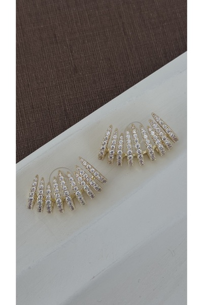 Vi store Çelik Çoklu Görünüm Gold Luz Küpe