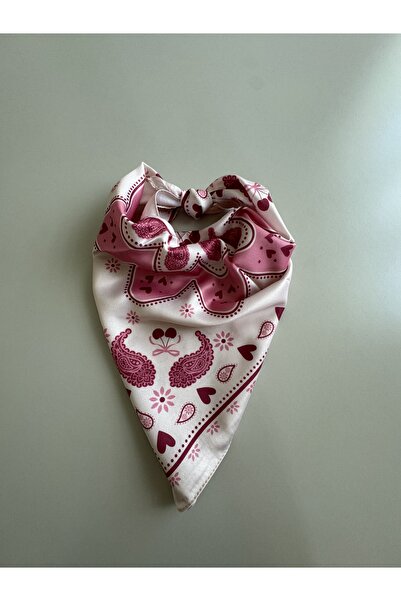 LUXSTONE Φουλάρι μπαντάνα με ροζ σχέδιο