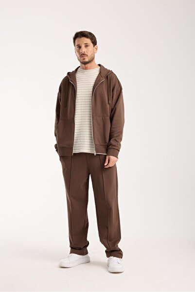 Store %100 Pamuk Erkek Oversize Kapüşonlu Sweatshirt ve Eşofman Altı (Takım)