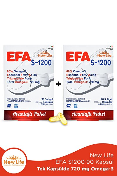 New Life Efa S-1200 Omega-3 90 Kapsül 2 Adet