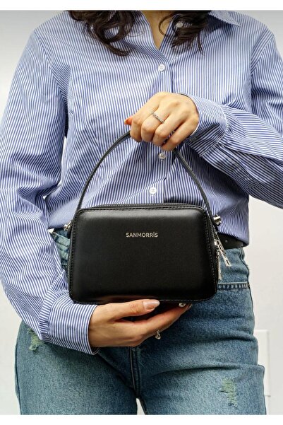 Sanmorris Kadın Şık Detaylı Fermuarlı Ayarlanabilir Çapraz Askılı El Ve Omuz ...