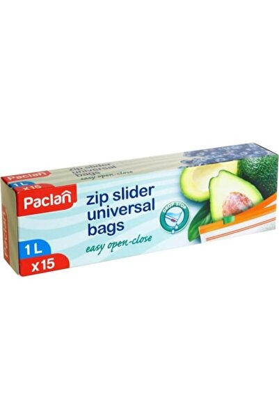 Paclan Food bags with zipper Zip Slider 1l 15pcs