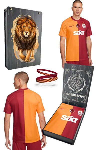 Galatasaray Original 23-24 Parted 5-Star Jersey + Bracelet Set with Special Wooden Box