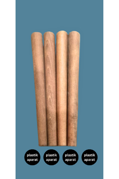 yılmaz ahşap 41CM 4 PIESE DE PIELE DE STEJAR CONICĂ PENTRU MASA DE CAFFÈ & PENTRU PIELE DE MASA