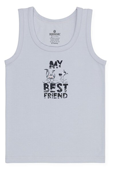 BAYKAR Boys' Cotton Crew Neck Printed Tank Top T-Shirt 3-Pack 2528 Colorful