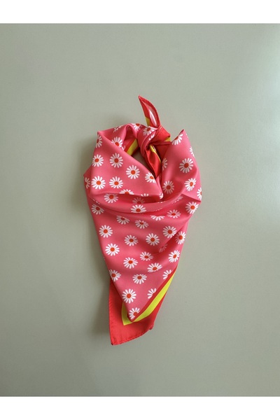 LUXSTONE Φουλάρι μπαντάνα με ροζ λουλούδια