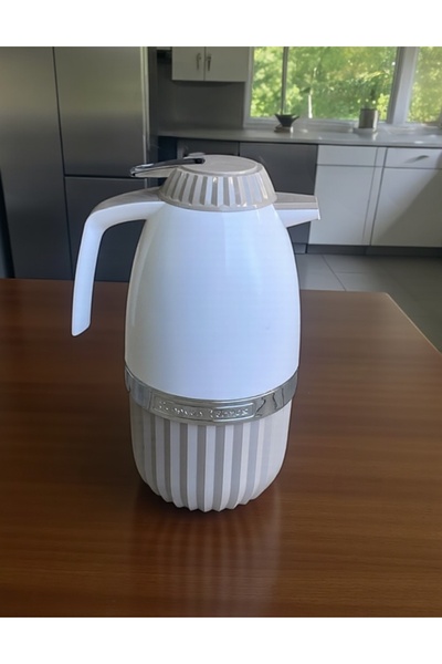 Penguen Stylish Glass Thermos Leak-Proof Latch Lid Keeps Hot for 12 Hours, Cold for 24 Hours 2Lt Glass Thermos