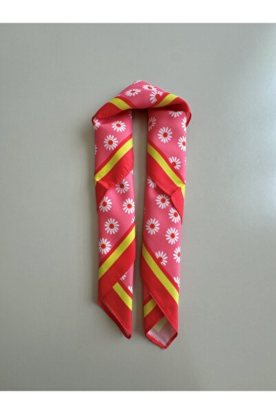 LUXSTONE Φουλάρι μπαντάνα με ροζ λουλούδια