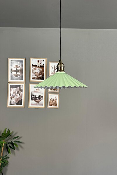 Bamyum Avilla Mint Metal Tekli Avize Lale Başlık Rustik Mutfak Modern Sarkıt ...