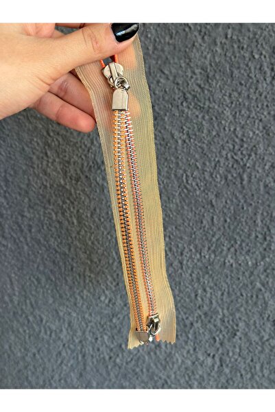 Gönülden Tasarım FERMUAR KULPLU ÇANTA CÜZDAN FERMUARI 21X4 CM Turuncu