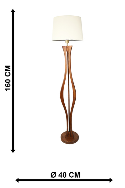 Begüsa Solen Ahşap Lambader No:08 Krem Şapka