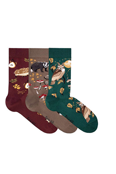 Pirin Hill Cutie cu 3 perechi de șosete de bumbac Povești de toamnă Bursuc, A...