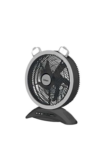 CLIKON مروحة تورنادو قابلة لإعادة الشحن مقاس 14 بوصة مع مصباح طاولة جانبي، جهاز تحكم عن بعد، بطارية 7000 مللي أمبير/ساعة، 40 وات، رمادية