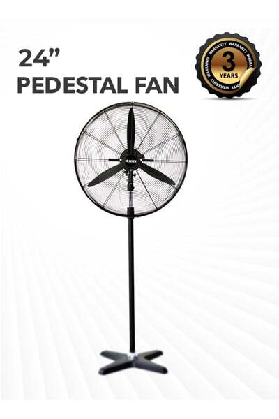 SELEX 24” Industrial Pedestal Fan – 1400 RPM High-Speed Air Circulator