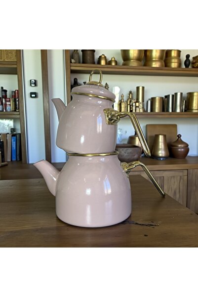 ALTIN MUTFAK Medium Size Enamel Teapot Set