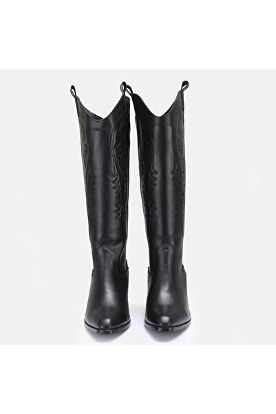 37Numara BÜYÜK NUMARA KADIN ÇİZME 41-42-43-44-45 SİYAH CİLT