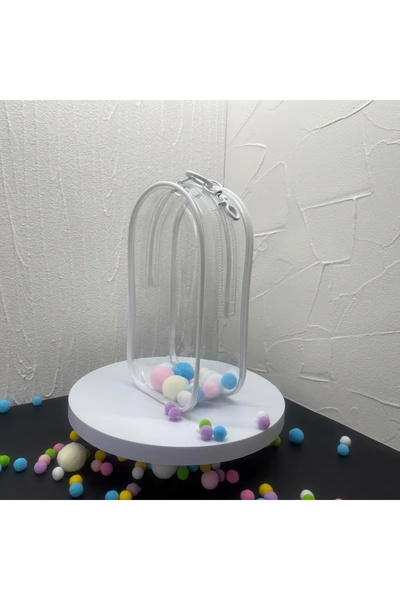 GlassySKY Transparent Zippered Dustproof Lalubu Doll Toy Storage Bag (Doll Not Included)