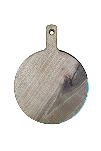 CVCWOOD Epoxy Resin Presentation and Round Cutting Board 35 cm X 27 cm