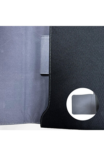 Lenyes حقيبة كمبيوتر محمول LB503 ممتصة للصدمات ومقاومة للماء من قماش PU كوردورا مقاس 13-14 بوصة باللون الأسود