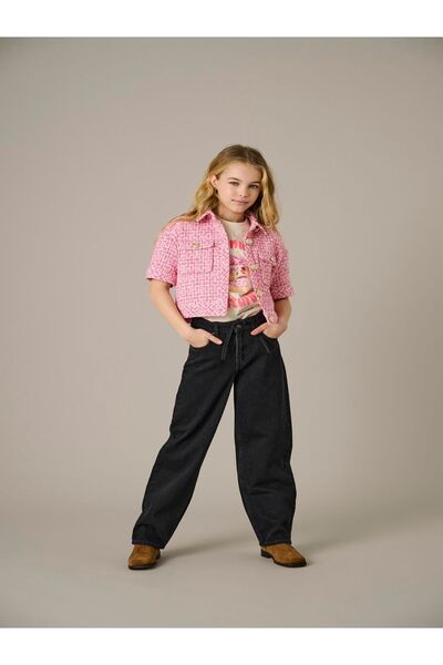 Kids Only Straight-Fit jeans KOGGIANNA Mittlere Taille Ballon Schnitt Jeans