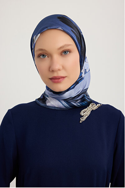 Schaless الحديقة السرية - أرجواني - وشاح جانجان منقوش بنمط أورورا - 90x90 سم