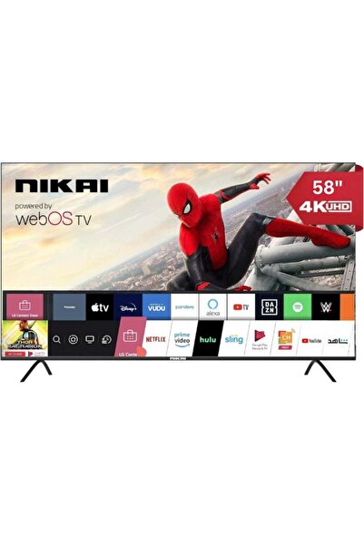 Nikai 58 Inch 4K UHD Smart TV | WebOS | Platinum Series | Magic Remote | Cinema Screen Design | 4K U