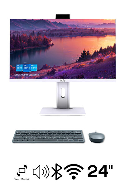 IZOLY e-Vix Nebulonix İ3-12100 16GB 512GB M.2 Nvme SSD 24" FHD Pivot All In O...