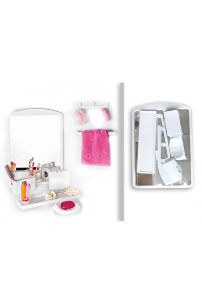 Raki Oglinda baie set 7 piese alb