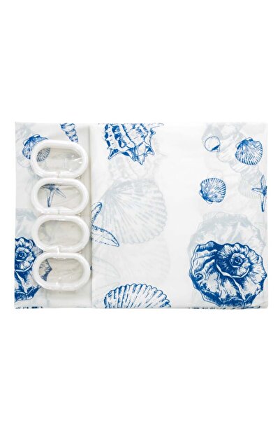 ROYALFORD RF10459 Water-Repellent Shower Curtain – White, Odourless, Chlorine-Free with Hooks