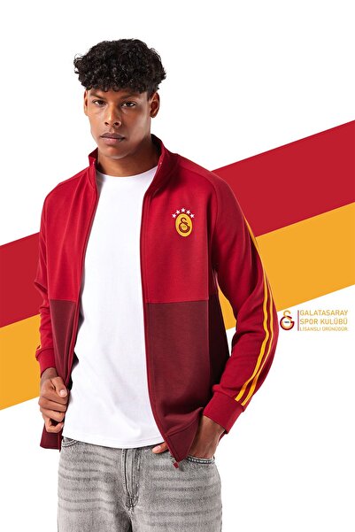 Galatasaray Gs Swt 106 Original Licensed Full Zip 5 Star Yellow Red Sweat
