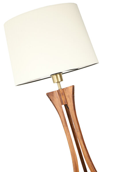 Begüsa Solen Ahşap Lambader No:08 Krem Şapka