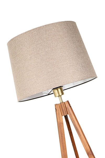 Begüsa Solen Ahşap Lambader No:03 Hasır Şapka