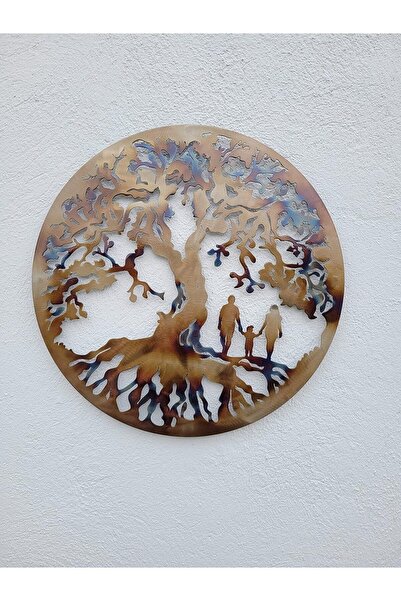 Kat Time Decor de Perete din Metal: Copacul Vieții - Familia în Armonie cu Ta...