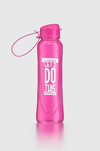 Renga Sky Patterned 630 ml Water Bottle with Removable Carrying Strap 912062 Fuchsia