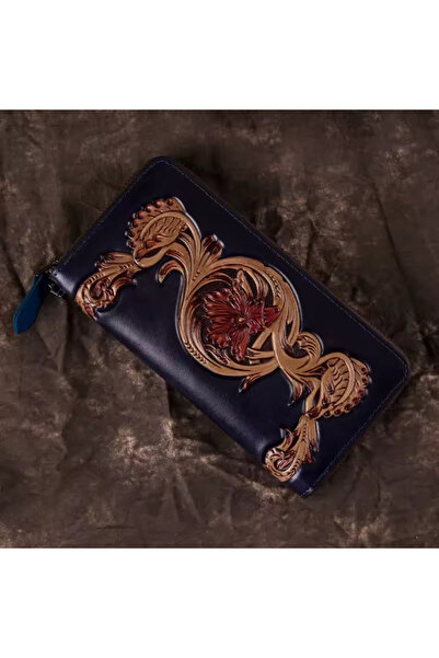 Mychicbeautybag Exclusive women's wallet made of high-quality leather Queen's lily