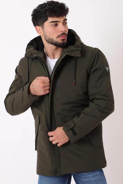 Stilkombin Χειμερινό παλτό με υφασμάτινο σχέδιο αθλητικού τύπου PLDP 3013_50458