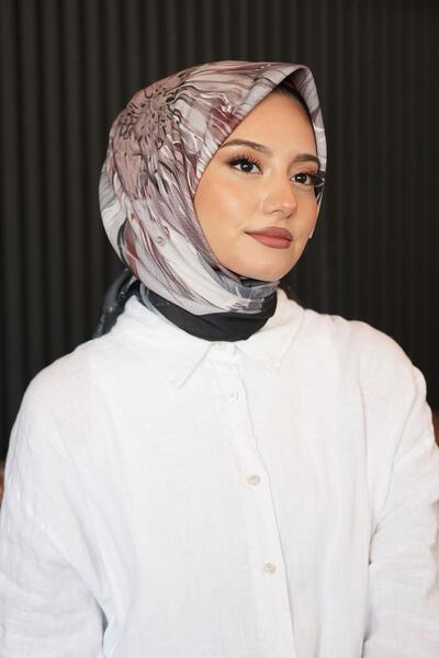 AFVENTE Гірляндка з ромашок Сірий бавовняний шарф