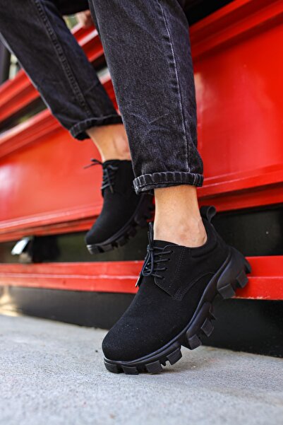 Zapatos Ch093 Castle Men's Casual Lace-Up Suede Classic Shoes Sst - Black